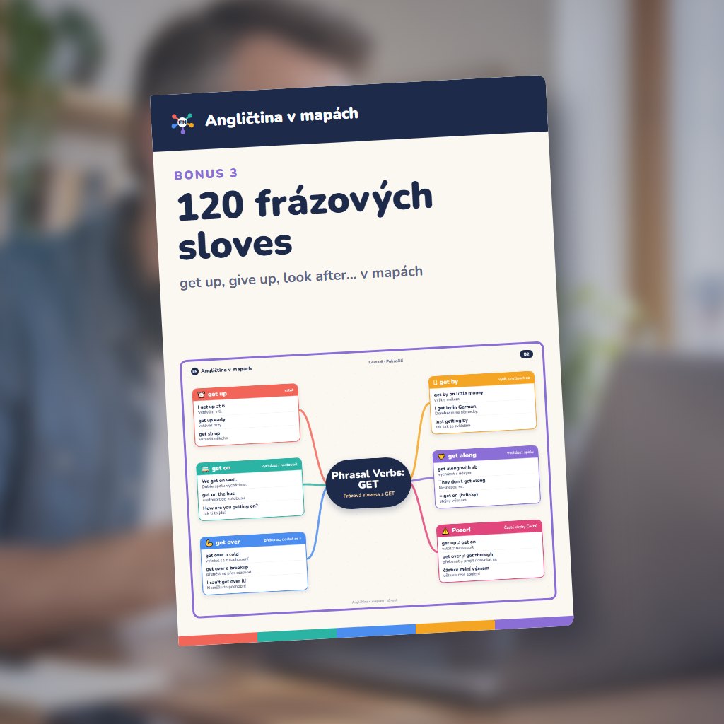 120 frázových sloves v mapách